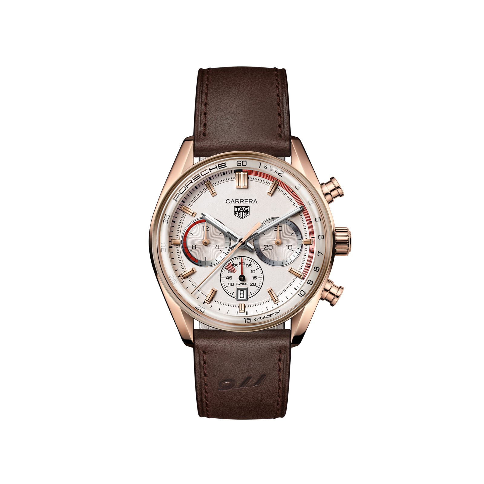 TAG Heuer Replica Watch Carrera Chronosprint X Porsche Automatic 42 mm Gold 5N(1:1 replica) - Top club