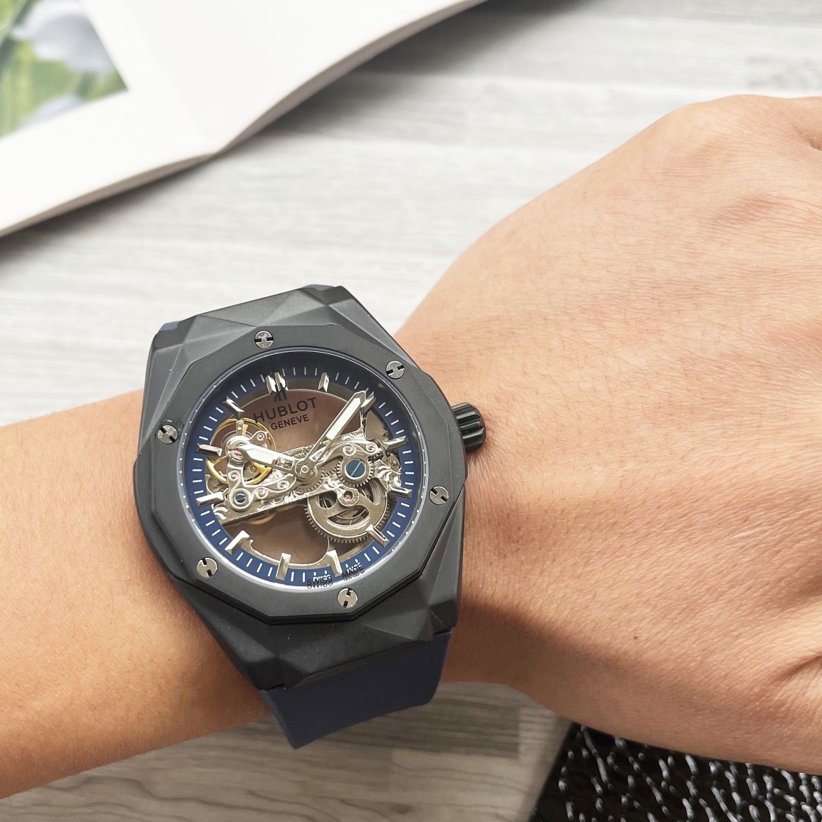 Hublot BIG BANG series, 46 mm Malaysian rubber strap(1:1 replica) - Top club