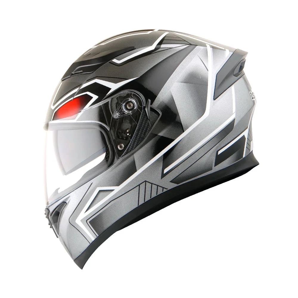 1Storm Motorcycle Modular Full Face Flip up Dual Visor Helmet + Spoiler + Motorcycle Bluetooth Headset: HJK316 Mechanic Red - Image 26