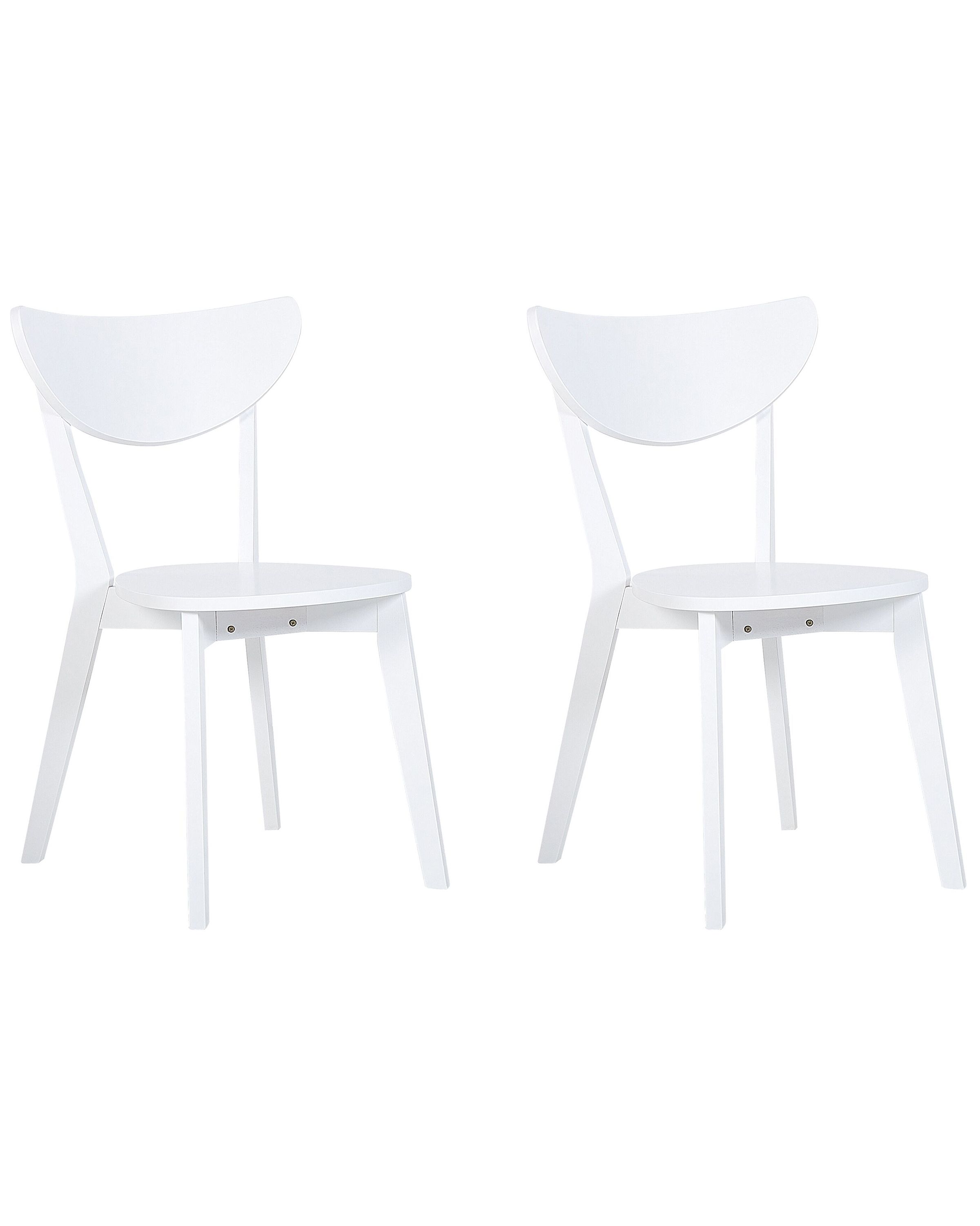 Set of 2 Dining Chairs ROXBY White