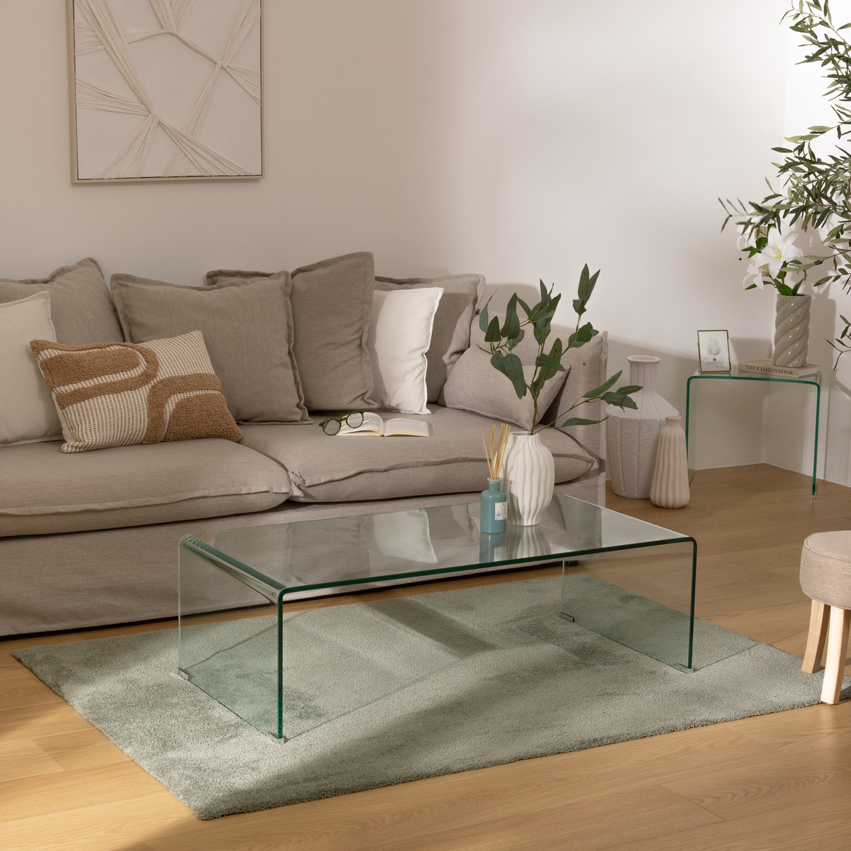 Coffee table "Lenia" Transparent, 110x55x38 cm