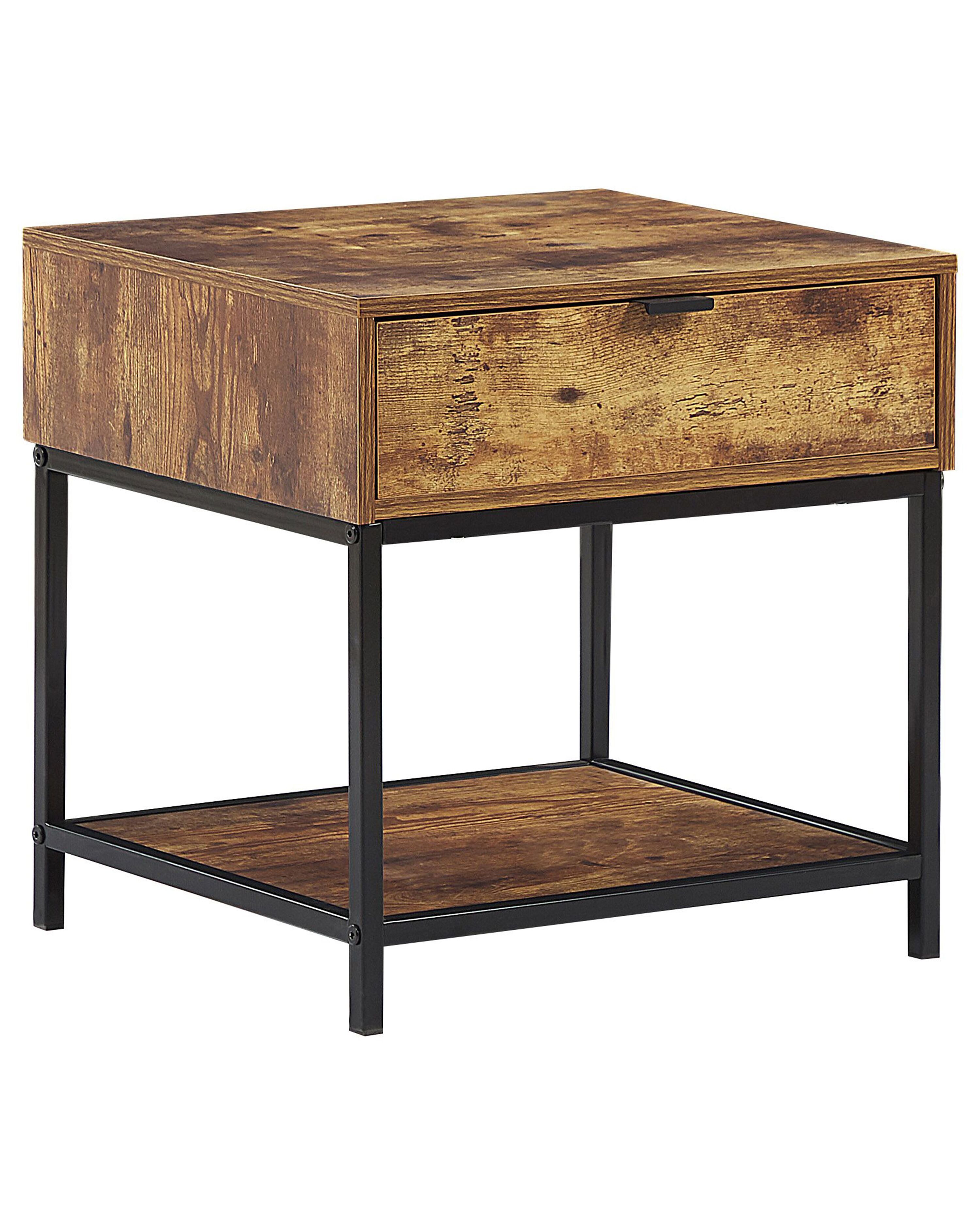 1 Drawer Bedside Table BERKLEY Brown