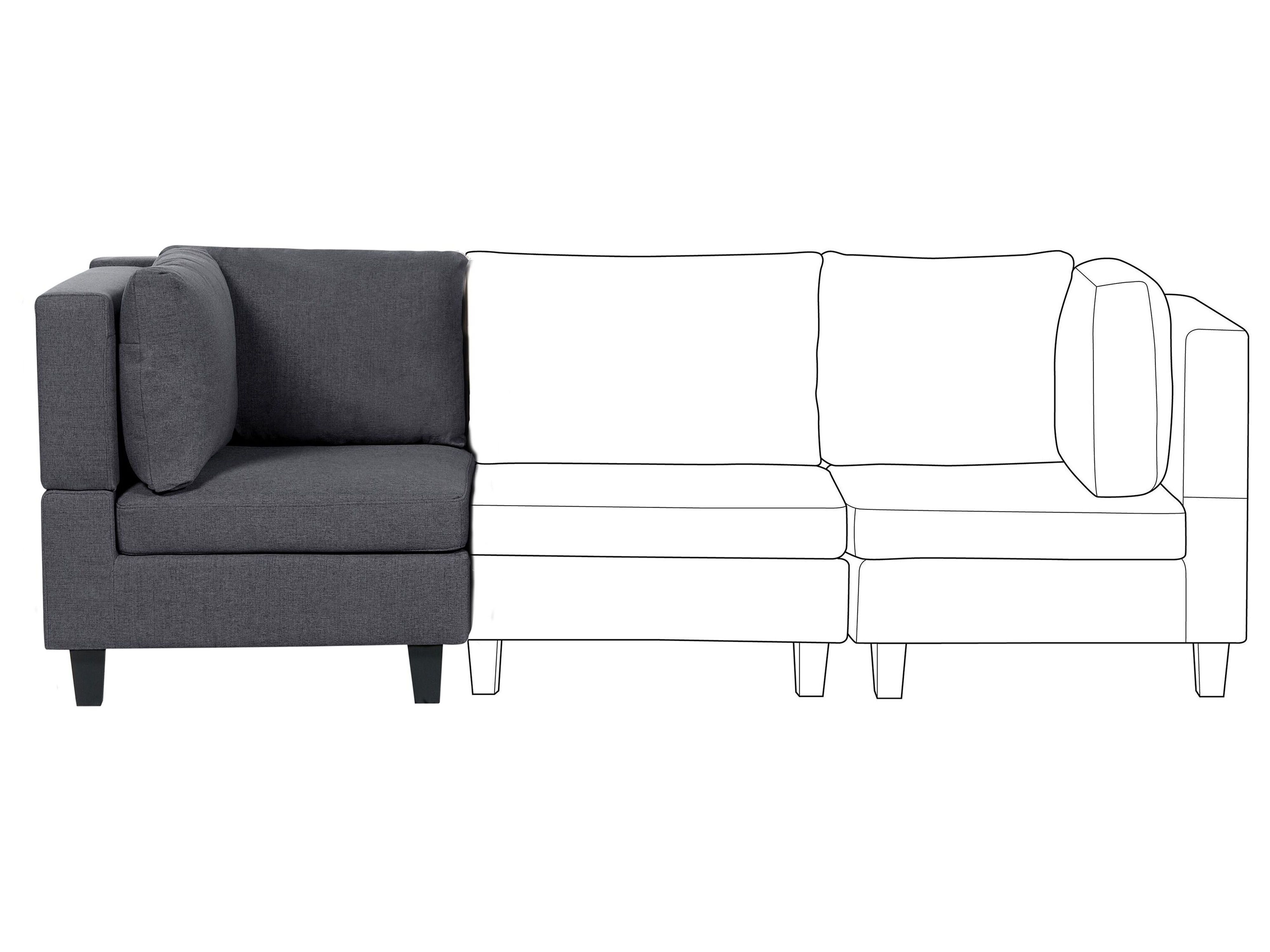Corner Seat UNSTAD Fabric Dark Grey