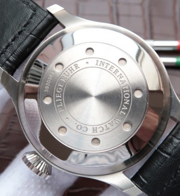 Replica IWC ZF Big Pilot Real PR IW500906 Silver Dial Leather Strap - Top club
