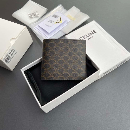 CELINE TRIOMPHE logo printed double-fold wallet