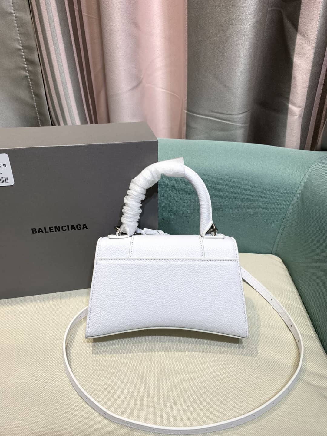Balenciaga Hourglass Leather Top Handle Replica Bag - Replicaclubs