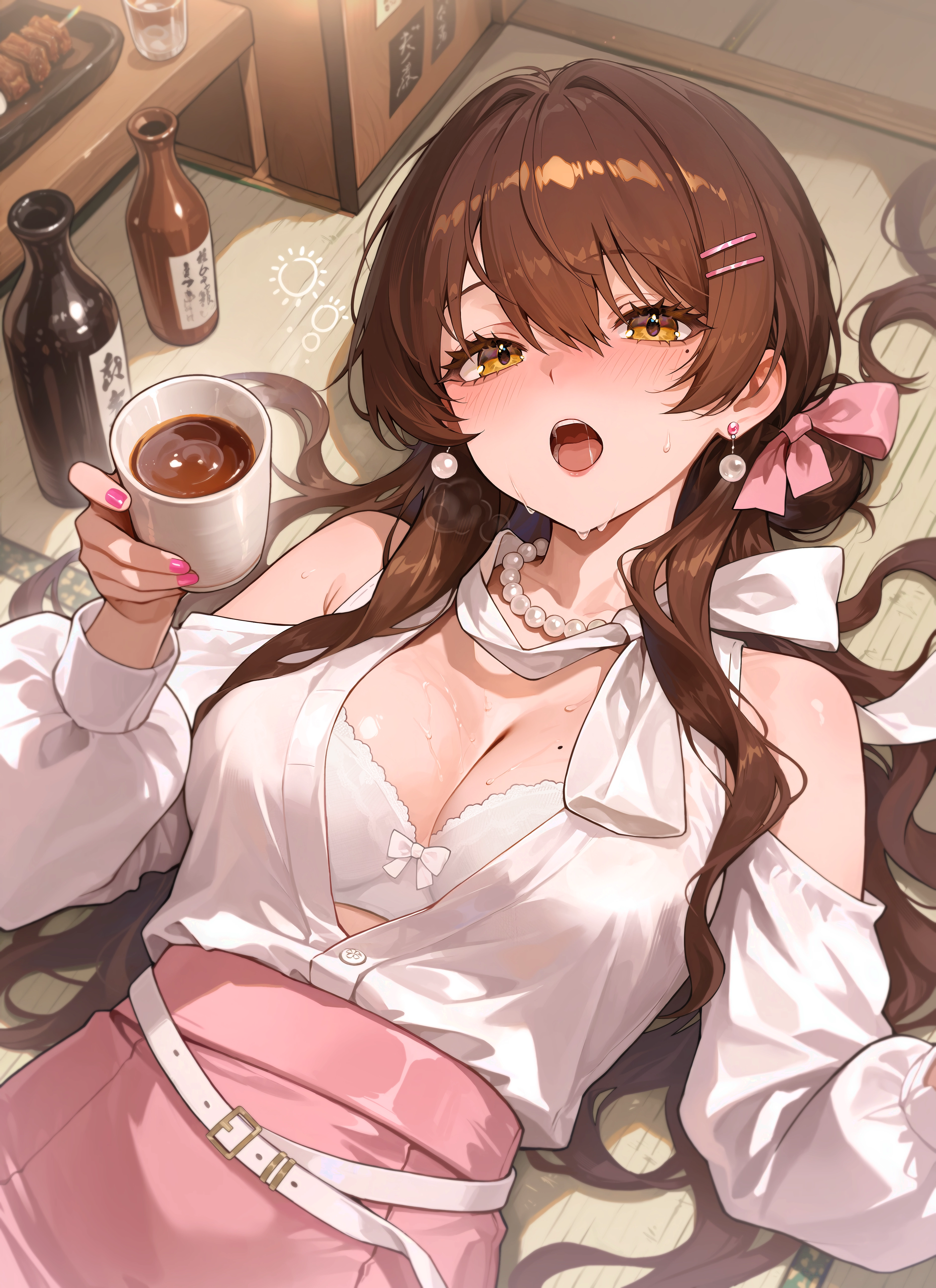 Dr.YUU Hot Mouth Gen 2 heated male stroker packaging with burgundy-and-cream anime artwork, 753 g callout, mouth opening graphic, and use-guide panels