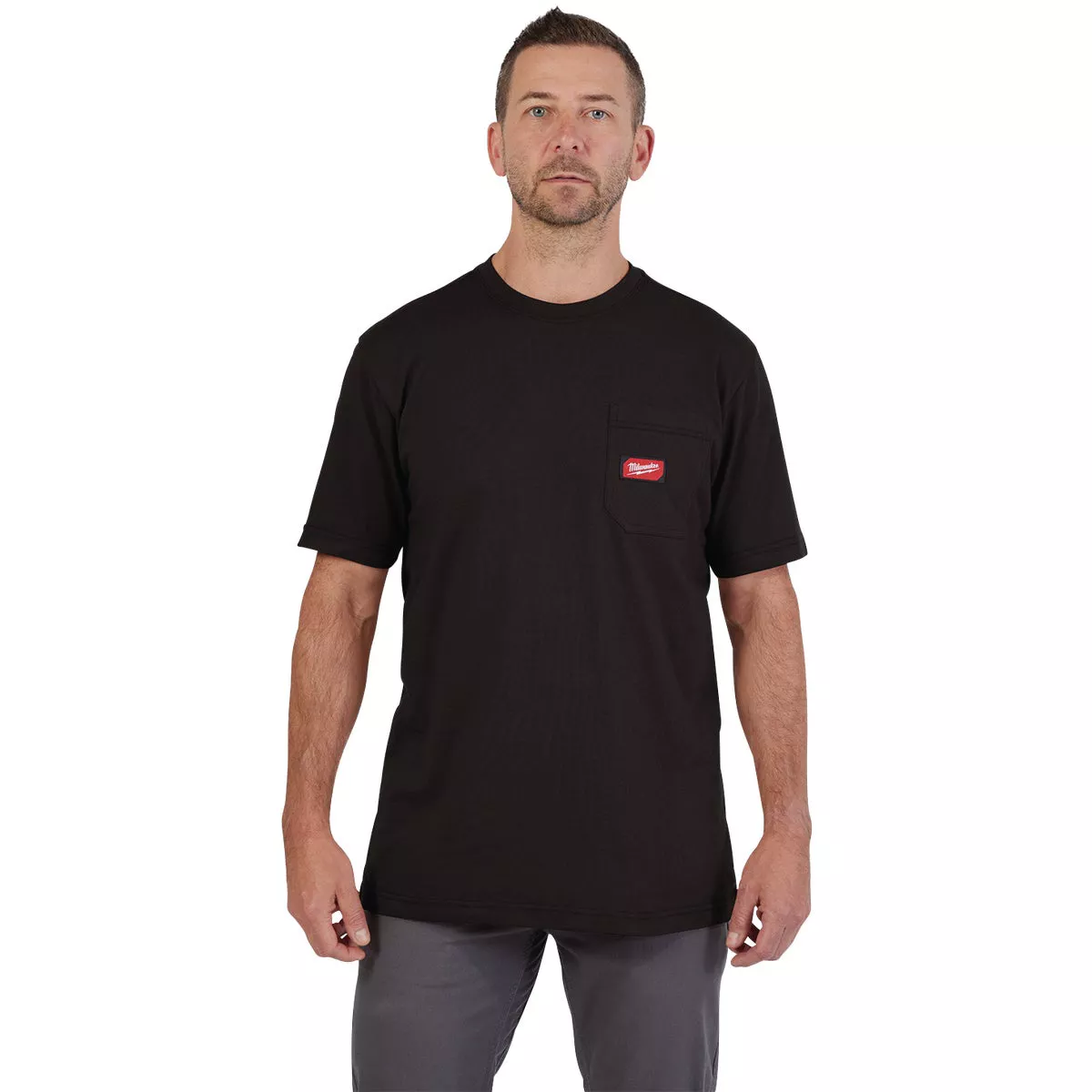 Milwaukee GridIron XL Black Short Sleeve Heavy-Duty Pocket T-Shirt