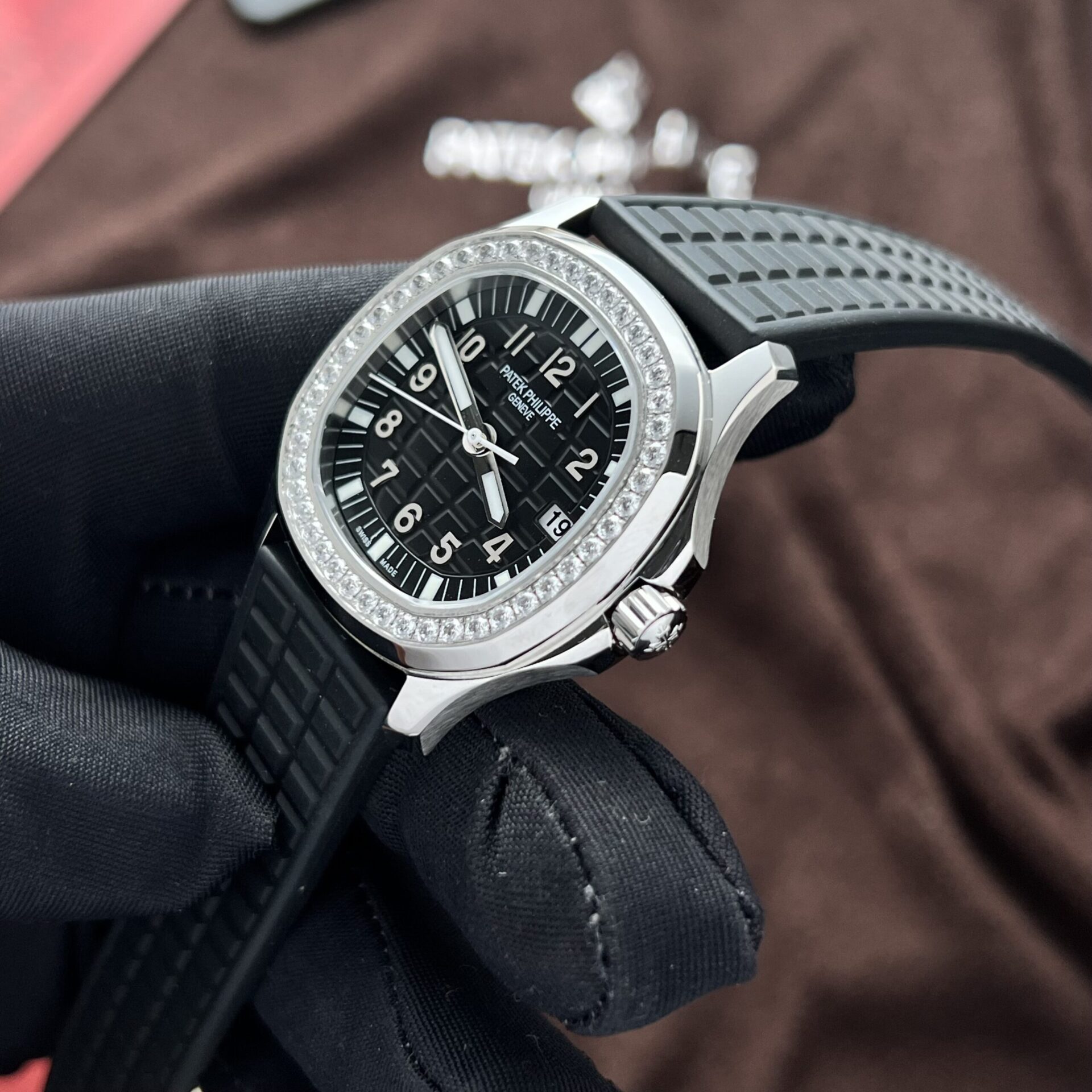 Patek Philippe Clone Watch Aquanaut 5067 Black Dial Rubber Strap PPF Factory 35.6mm - Top club