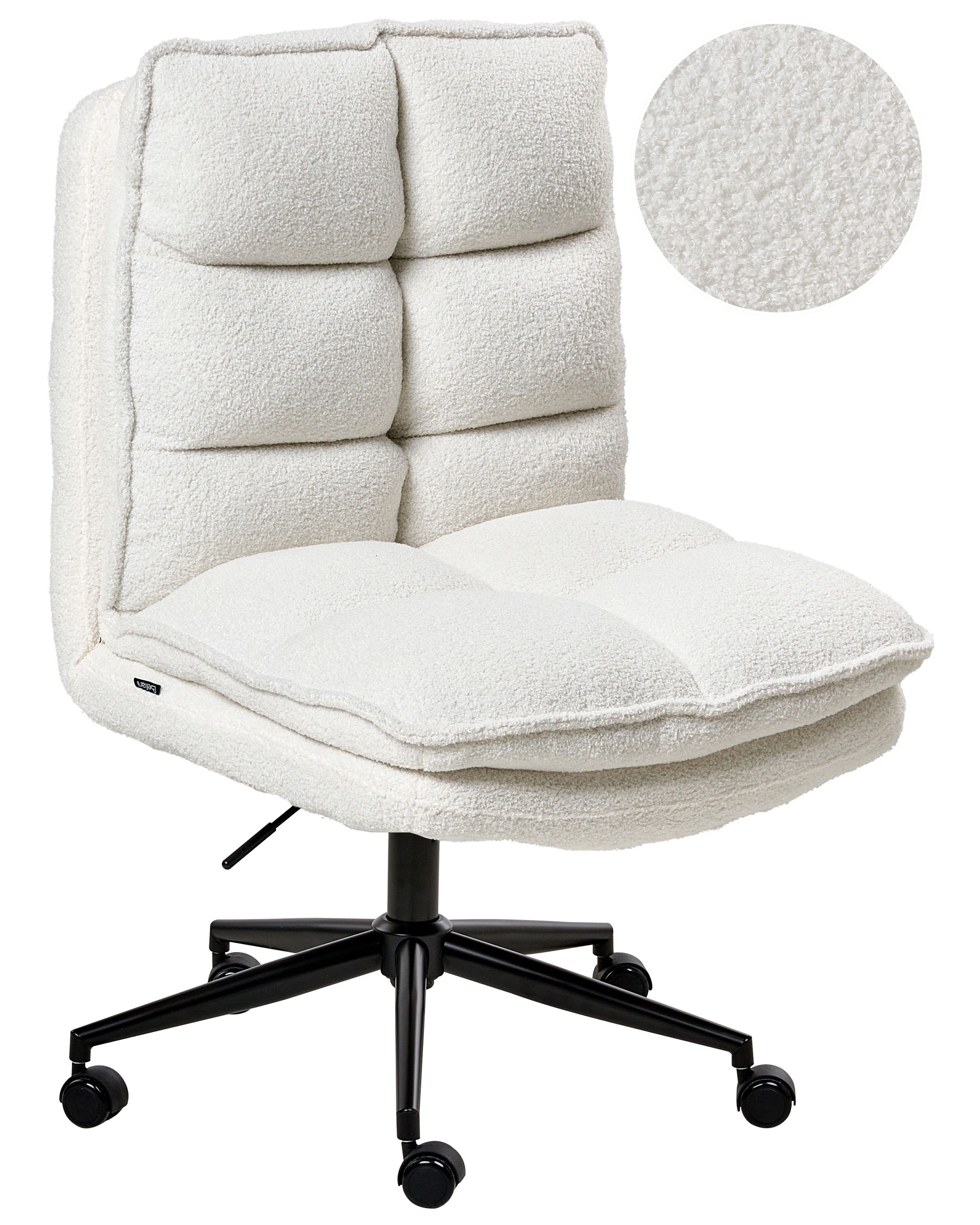 Office Chair ADDISON Boucle White