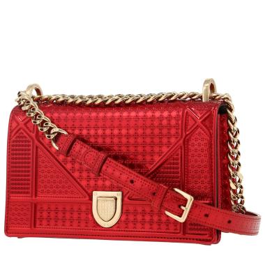 Dior Diorama shoulder bag in silver leather1:1High-quality replica