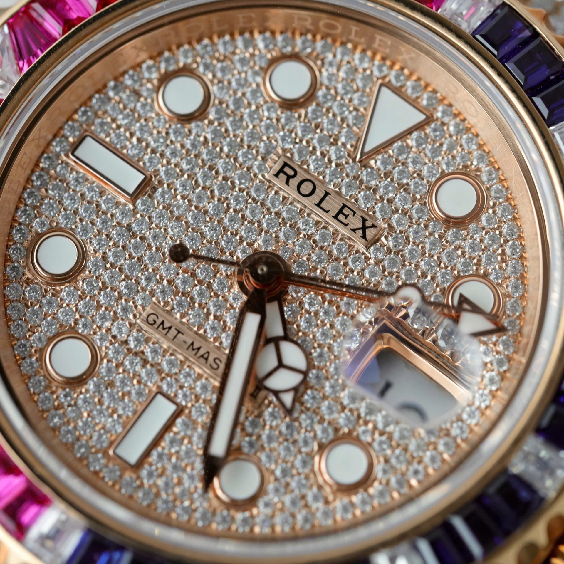 Rolex GMT-Master II 126755 SARU-DIAO Gold Wrapped Moissanite Sapphire Replica Watch 40mm - Top club