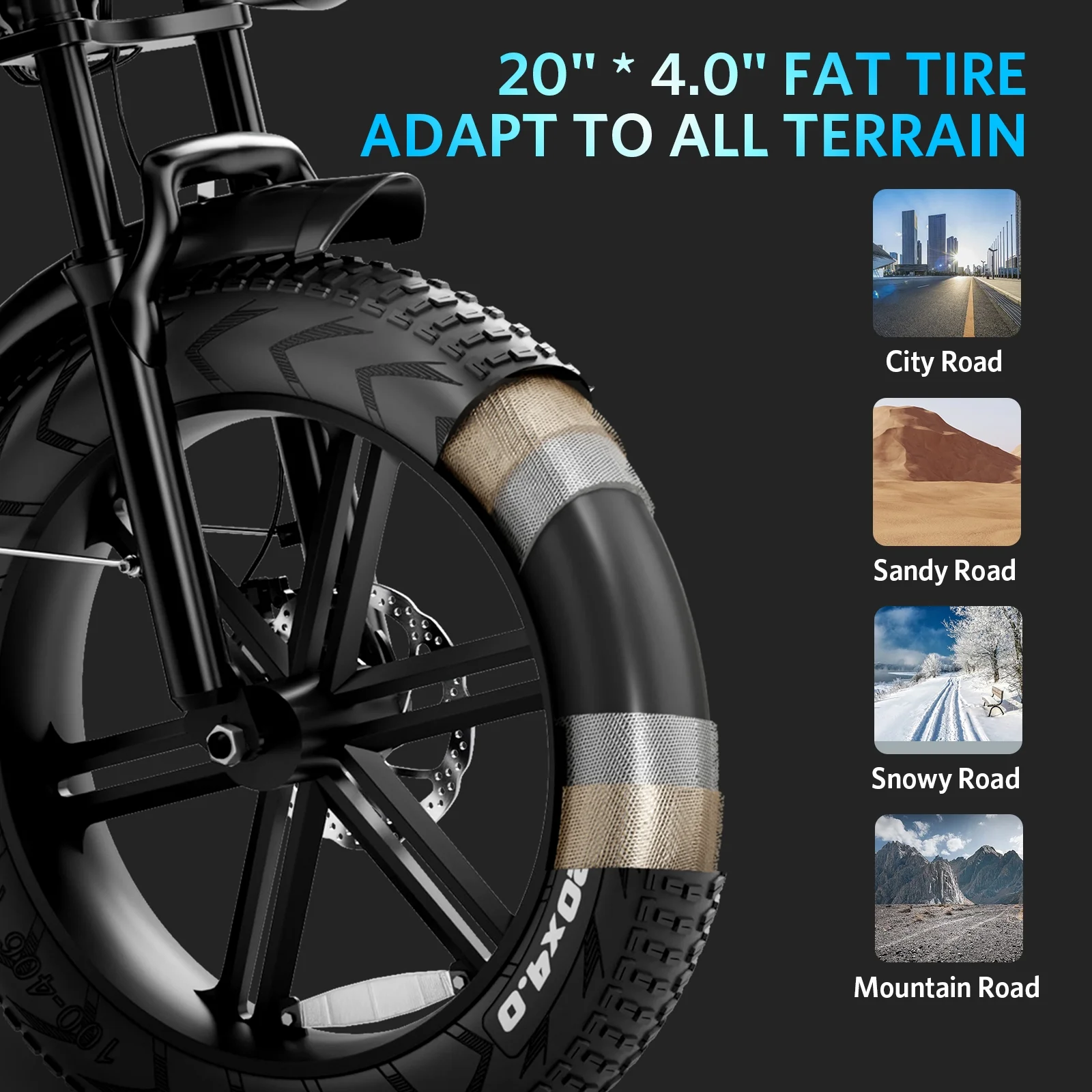 Hipatoo 26" Electric Bike 500W 20MPH E-bike, 36V 10.4Ah Battery, Ebike for Adults, E Bike UL2849 - Image 13