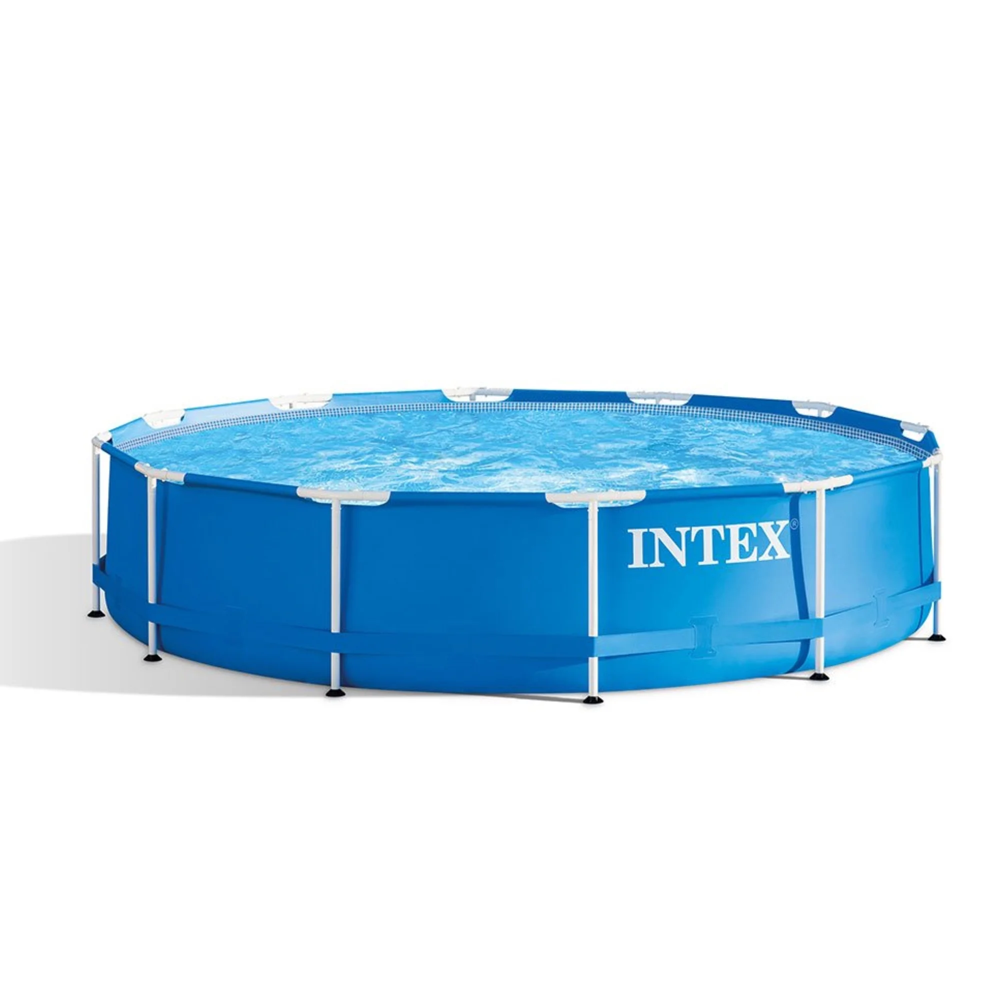 INTEX Round Metal Frame 8ft x 20in Above Ground Swimming Pool Set, Blue - Image 11
