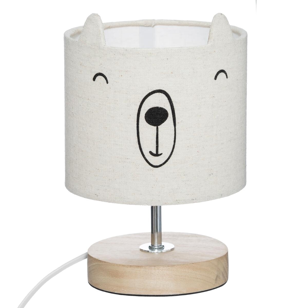 Kids lamp "Teddy bear" Beige, H.21 cm