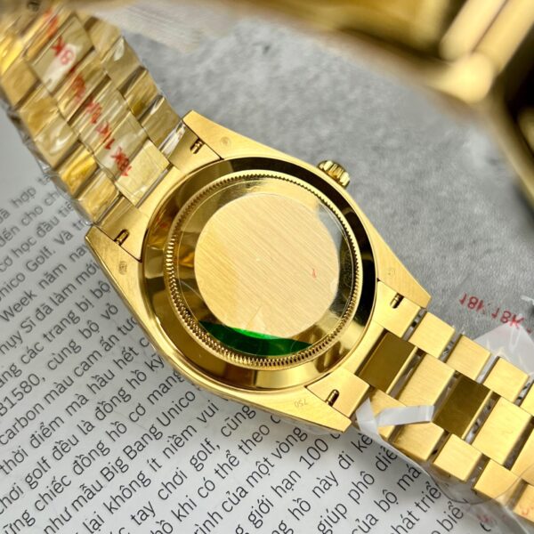 Rolex Day-Date Gold Wrapped Replica Watch With Moissanite Diamonds GM V2 40mm - Elite Watch Atelier
