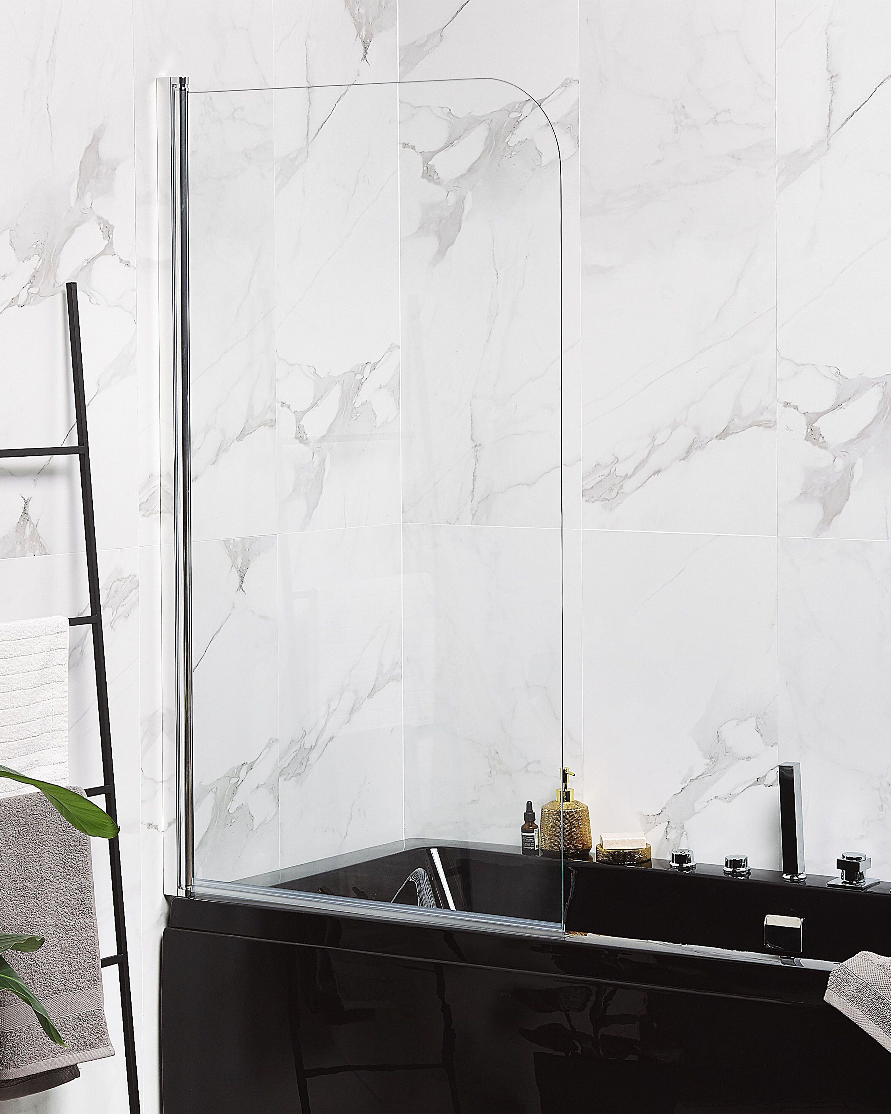 Shower Bath Screen LAPAN II 1400 x 700 mm Silver
