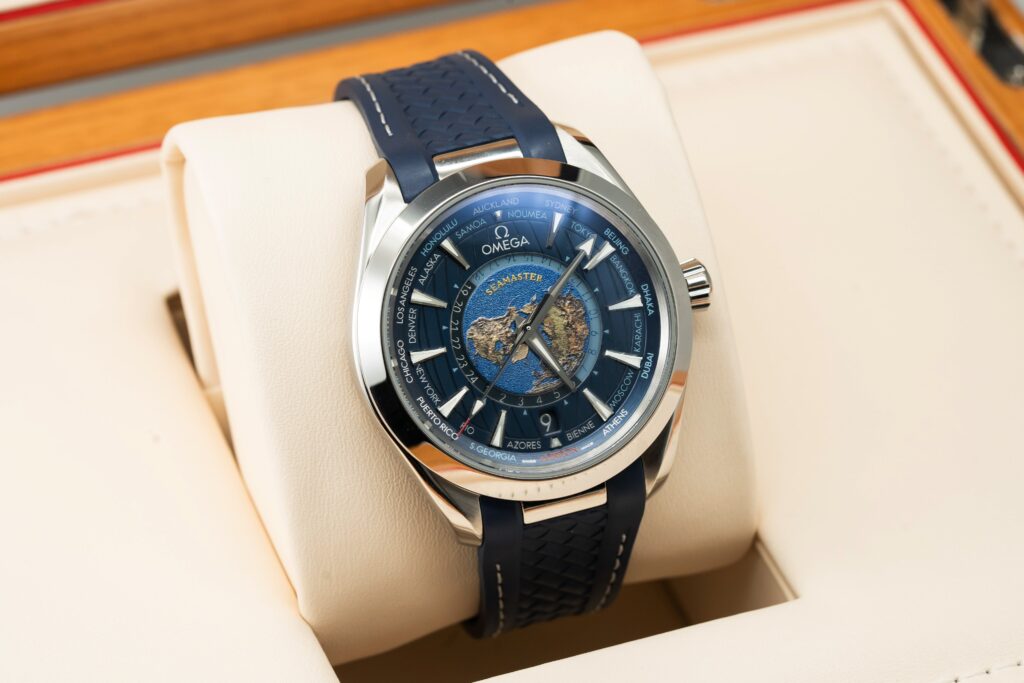 Omega Best Replica Watch Seamaster Aqua Terra Blue Dial Rubber Strap 43mm - Top club
