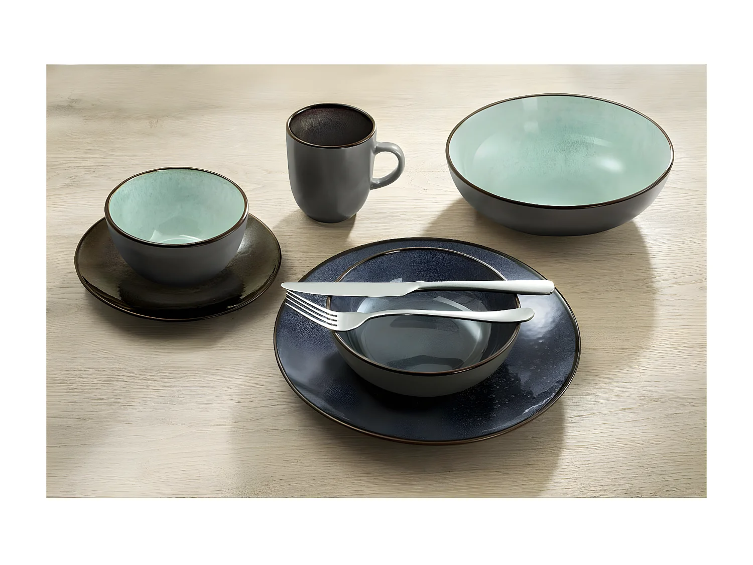 Feeling Jade - Assiette salade et pâtes 18 cm (lot de 6)