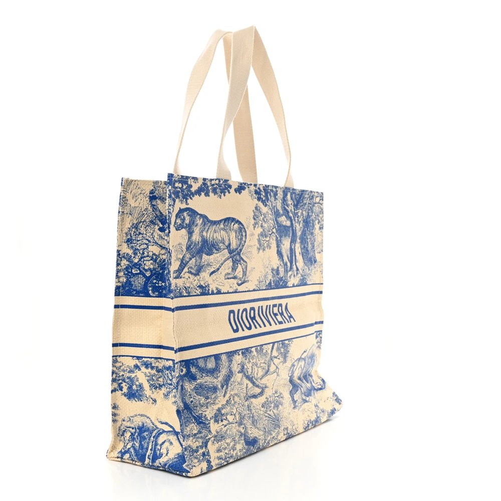 Luxury Reps – Dior Blue Straw Dioriviera Tote Replica Handbag
