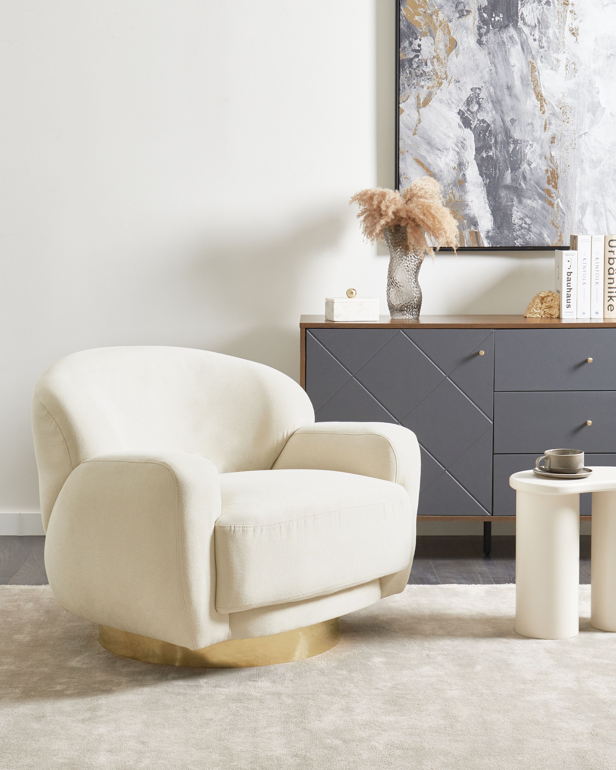 Armchair LEJRE Fabric Light Beige