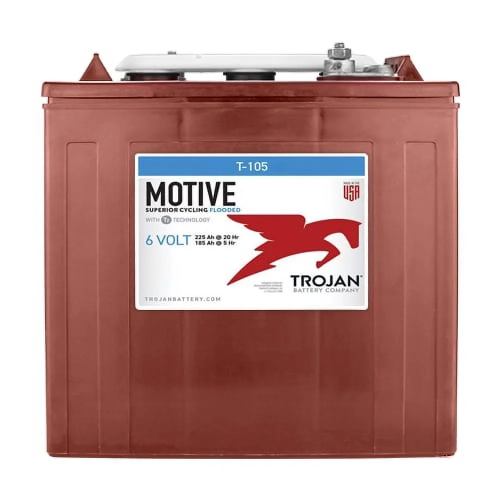 Alternative view of 6-Volt Golf Cart Batteries - Trojan Battery 6V/225Ah T-105 (6-Pack, 36V)