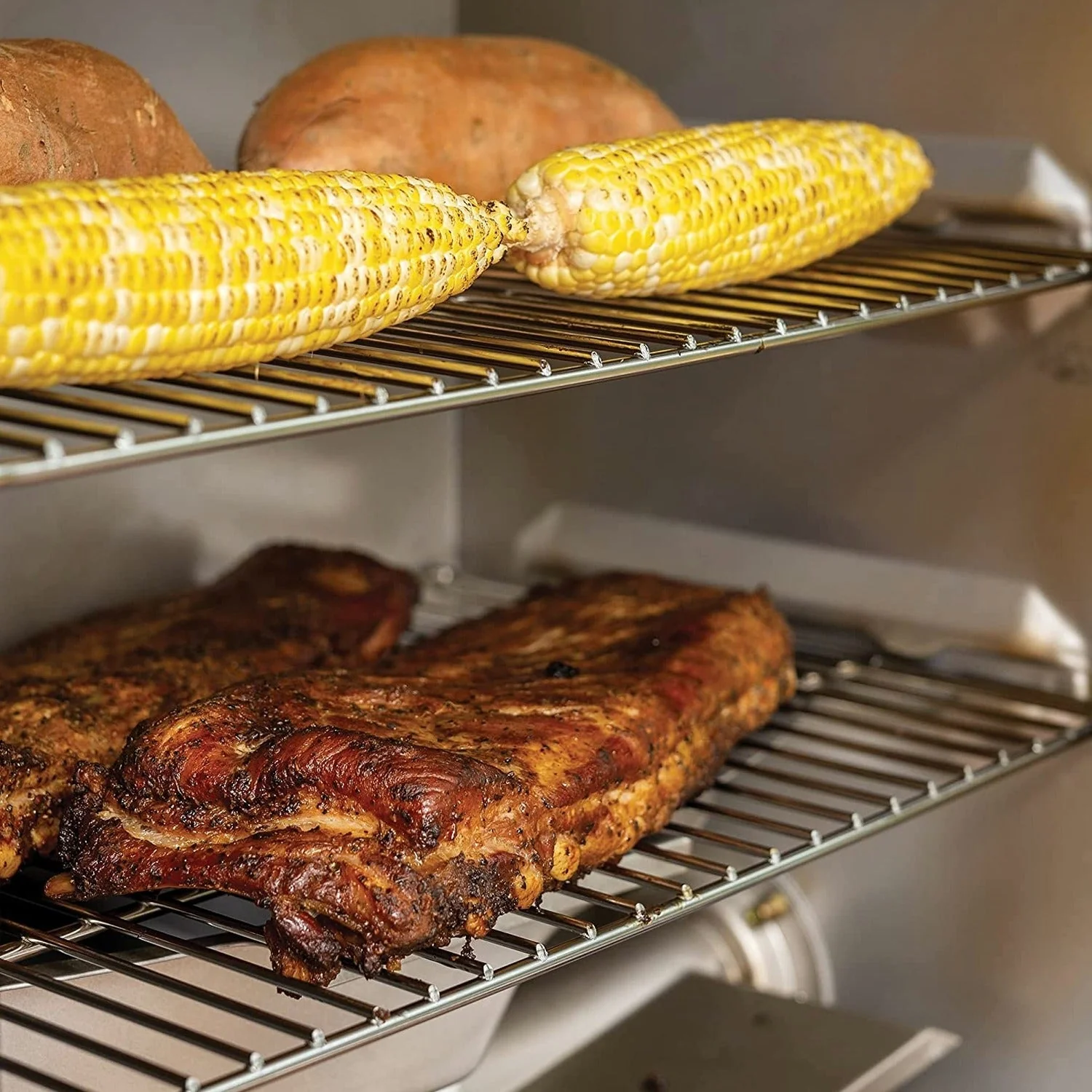 Masterbuilt 40 inch Digital Electric Smoker With Window, Legs, 4 Racks, Black - Image 7 Masterbuilt 40 inch Digital Electric Smoker With Window, Legs, 4 Racks, Black - Image 7