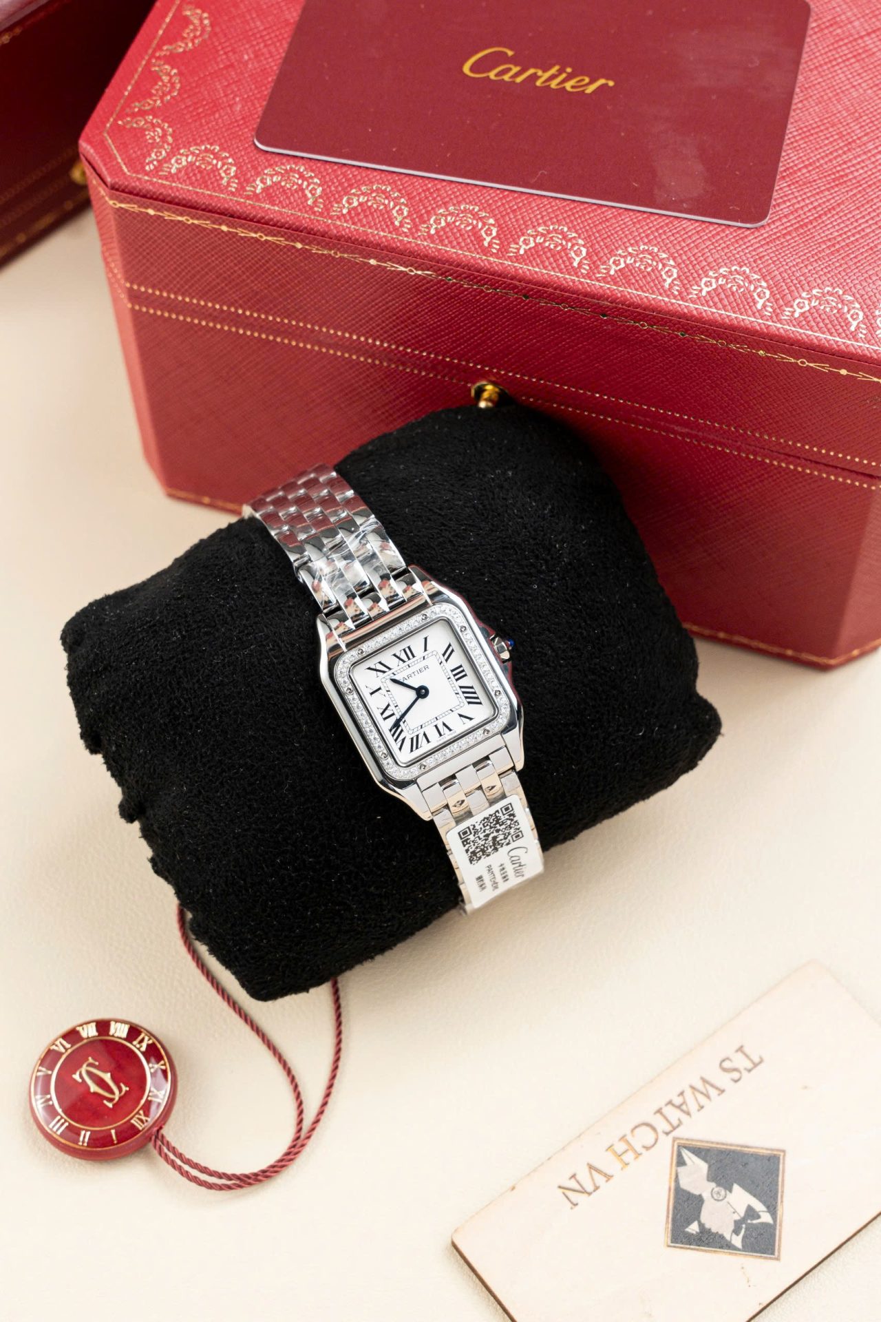 Cartier Panthere W2PN0007 Replica Watch White Dial Metal Wire 27x37mm - Elite Watch Atelier