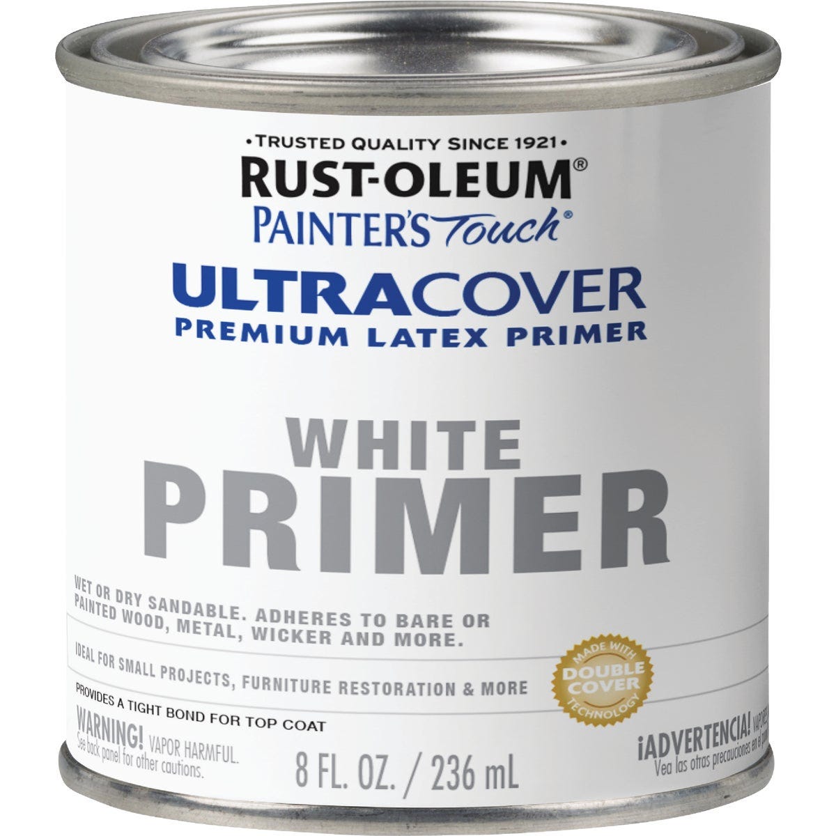 Rust-Oleum Painter's Touch Ultra Cover Flat Premium Latex Primer, White, 1/2 Pt.