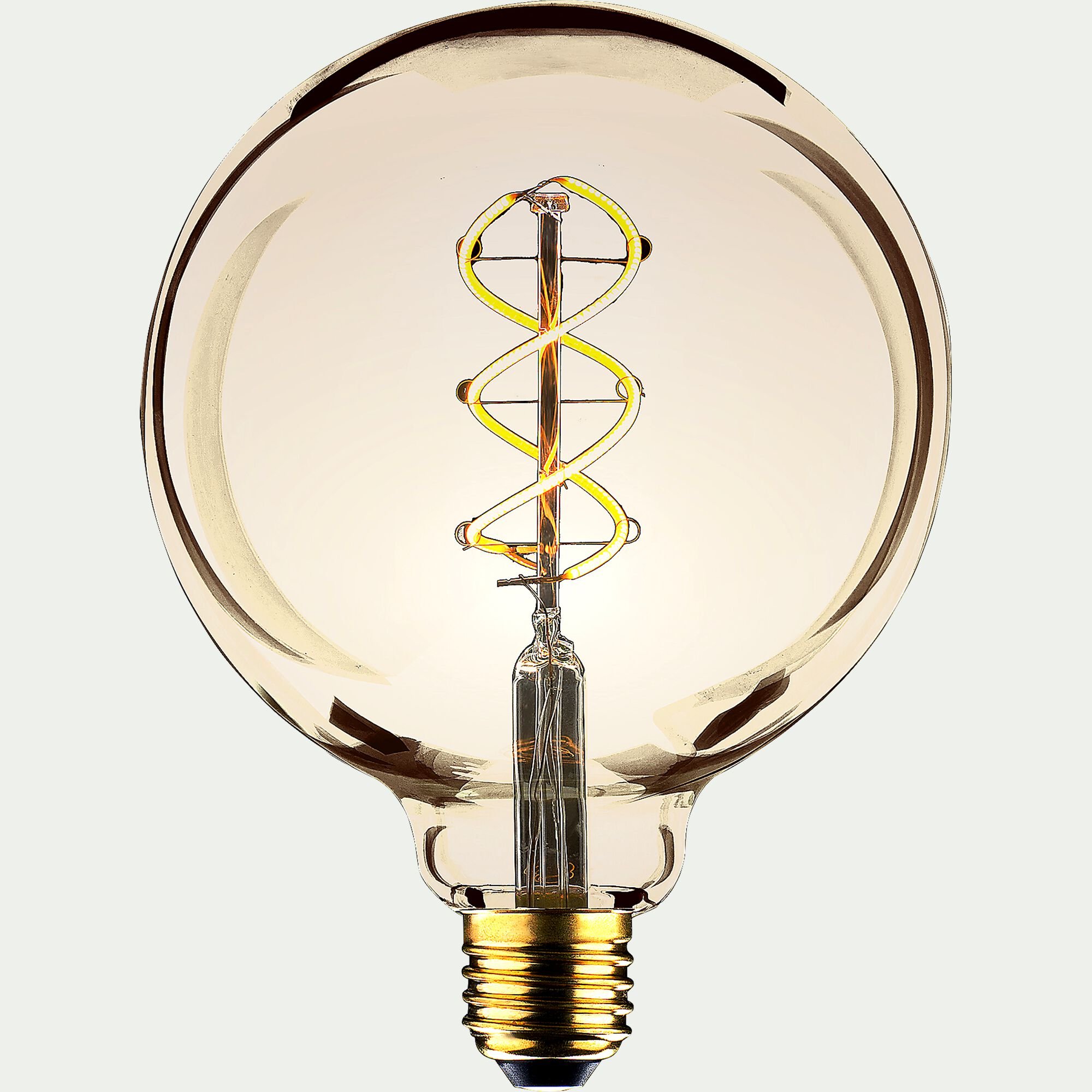 GLOBE - Ampoule LED décorative D9,5cm culot E27 -ambrée