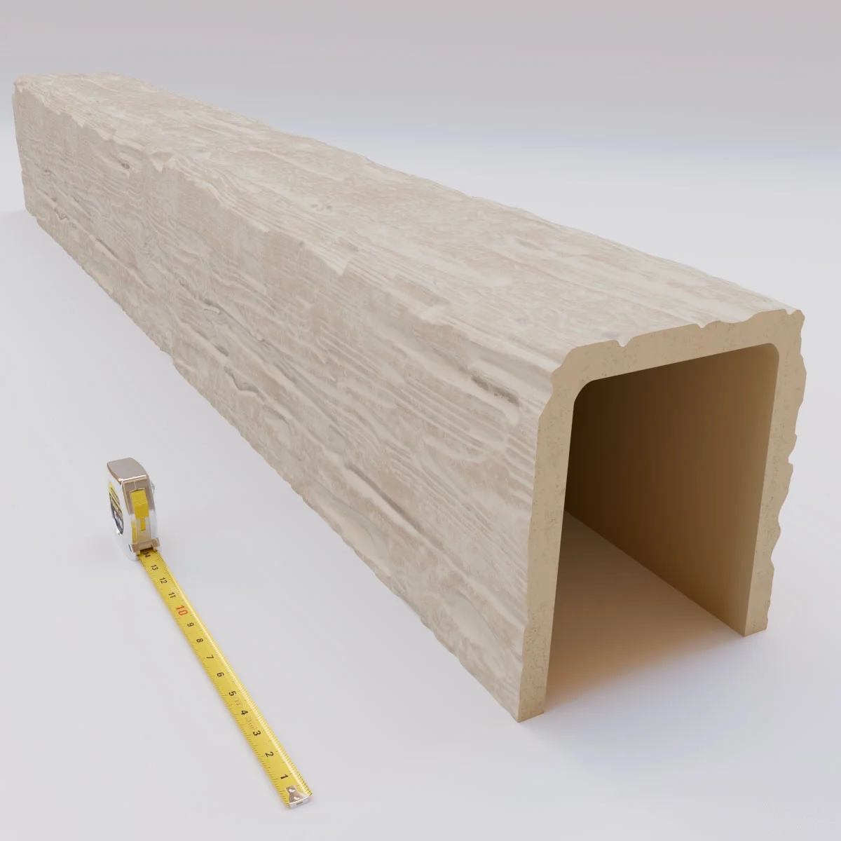 Ekena Millwork 3 1/2"W x 3 1/2"H x 120"L 3-Sided (U-Beam) Salvaged Timber HeritageTimber Faux Wood Ceiling Beam, Kona Brown - Image 43