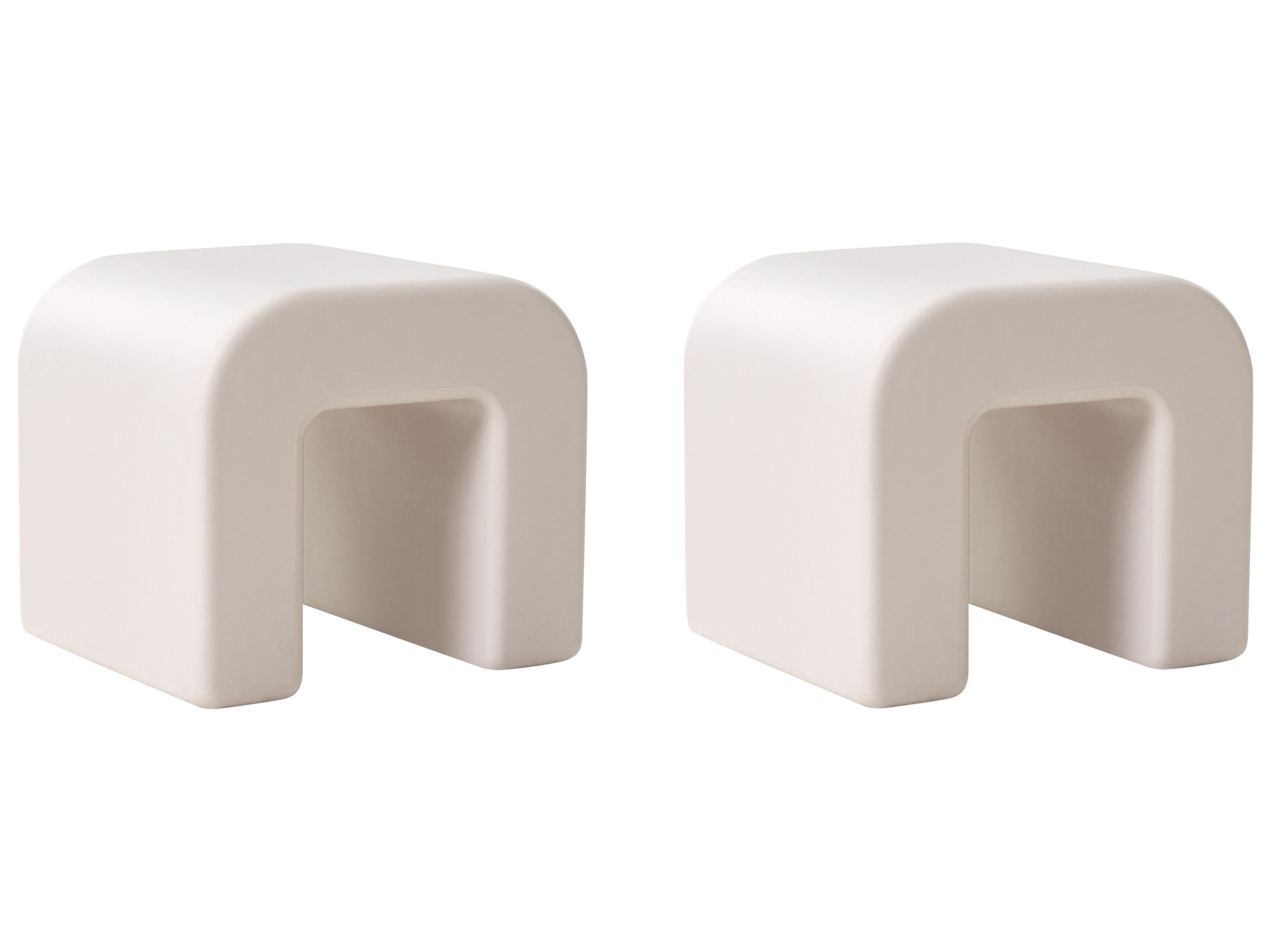 Set of 2 Side Tables MOZIA Light Grey