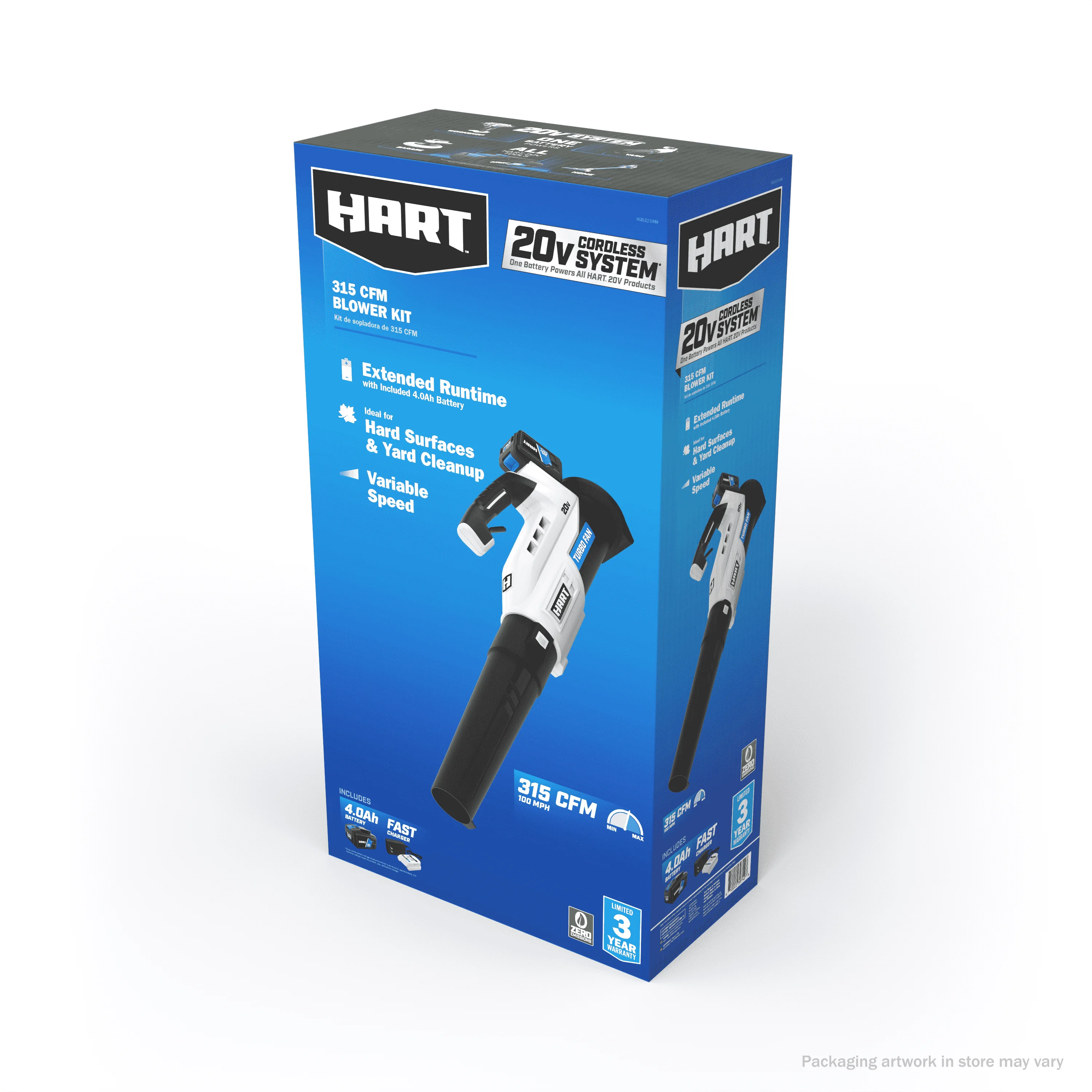 HART 20V Cordless Turbo Fan Leaf Blower (1) 4.0Ah Lithium-Ion Battery - Image 12