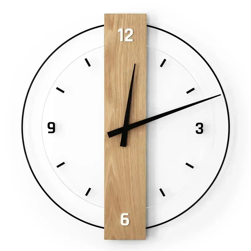 SilentElegance | Luxe Houten Wandklok