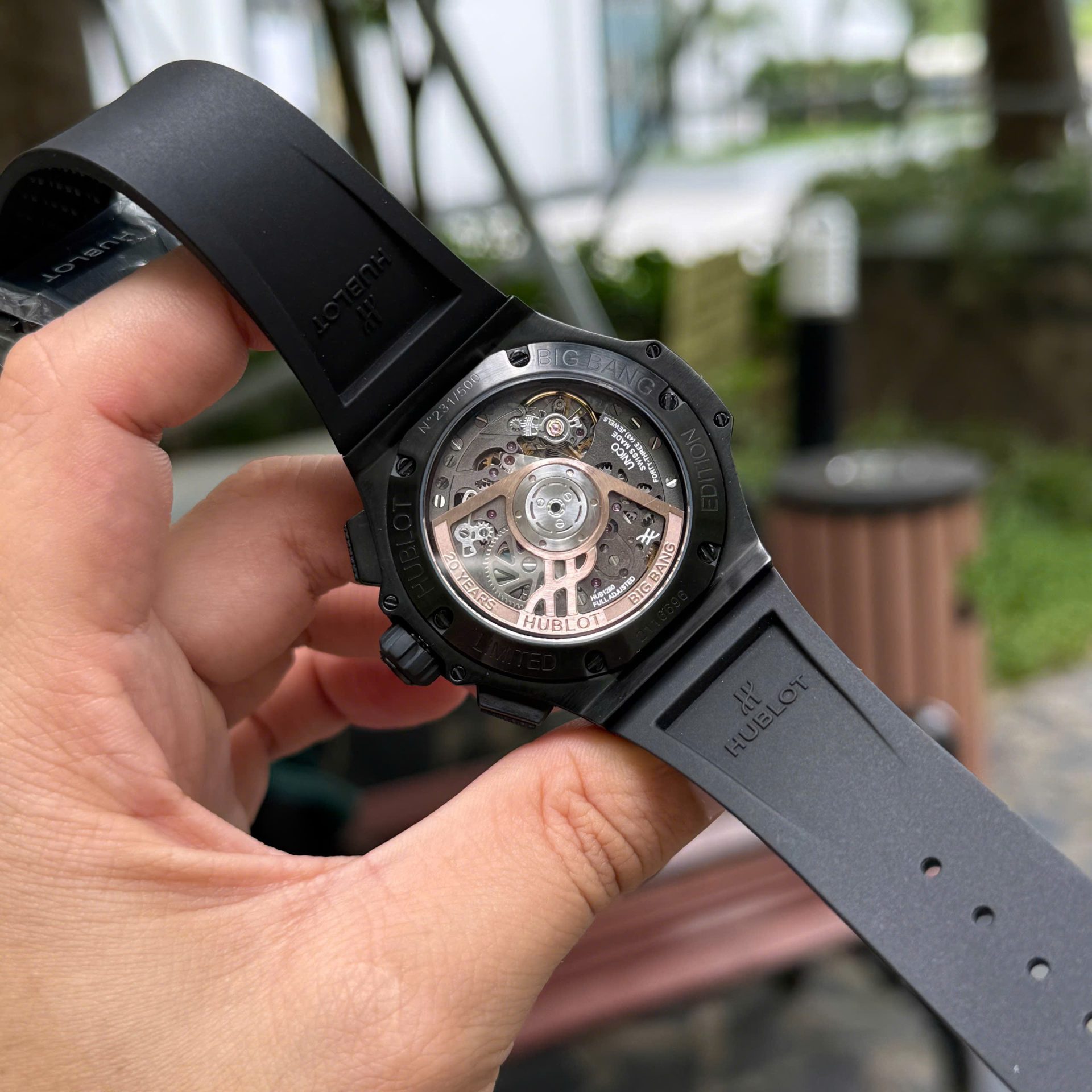 Hublot Knock Off Watches Big Bang 20th Anniversary Chronograph Ceramic All Black BBA Factory 43mm - Top club
