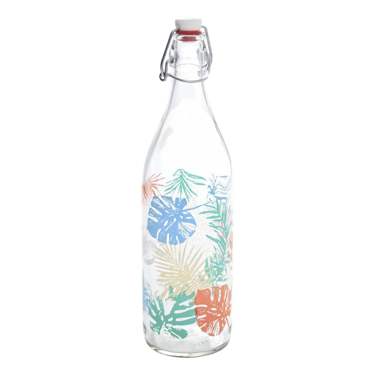 "Hello Summer" Bottle Glass, Multicolored