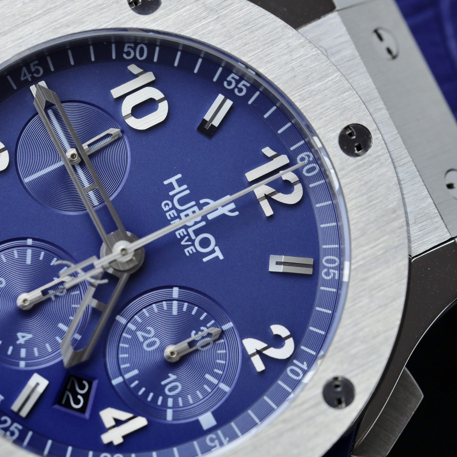 Hublot Clone Watch Big Bang Chronograph Blue Dial 44mm - Top club