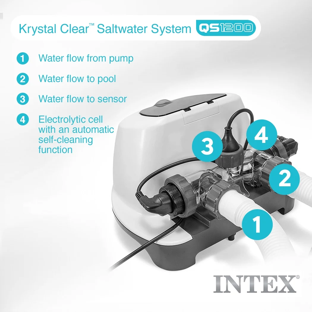 Intex 26661EG Krystal Clear Pool Small and Sleek Saltwater System, 110-120V - Image 35