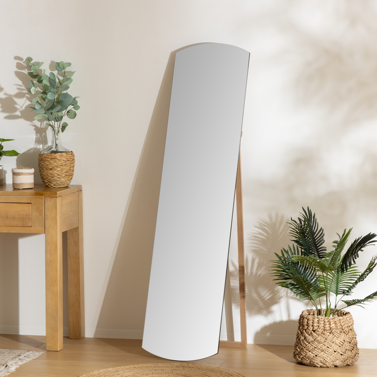 Mirror on stand"Tom" Wood, 40x160 cm