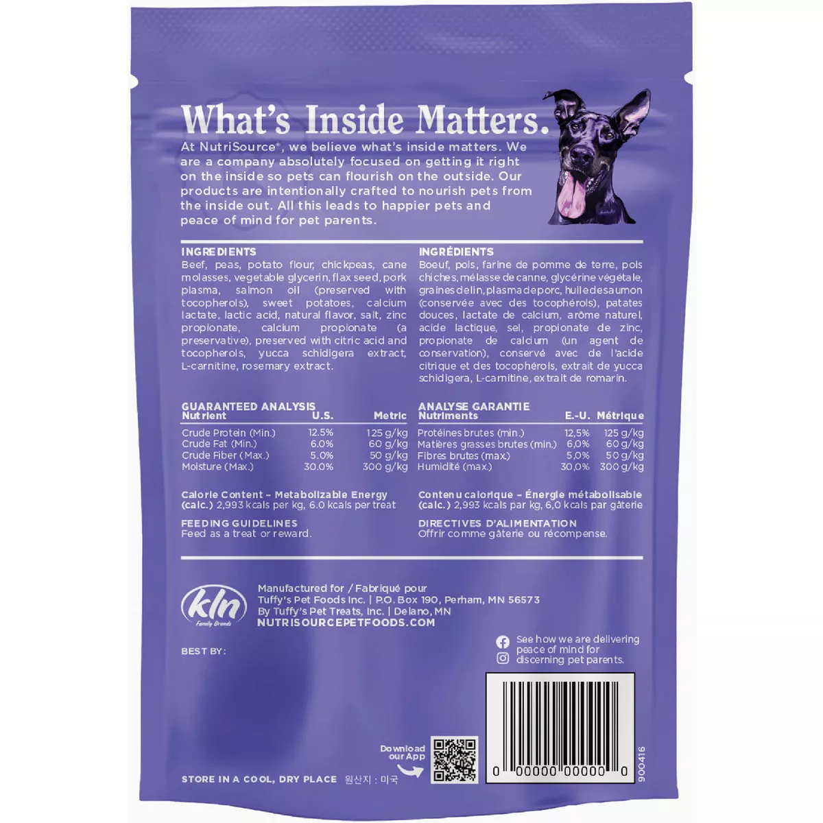 NutriSource Big Bites Beef 14 Oz. Grain Free Dog Treat