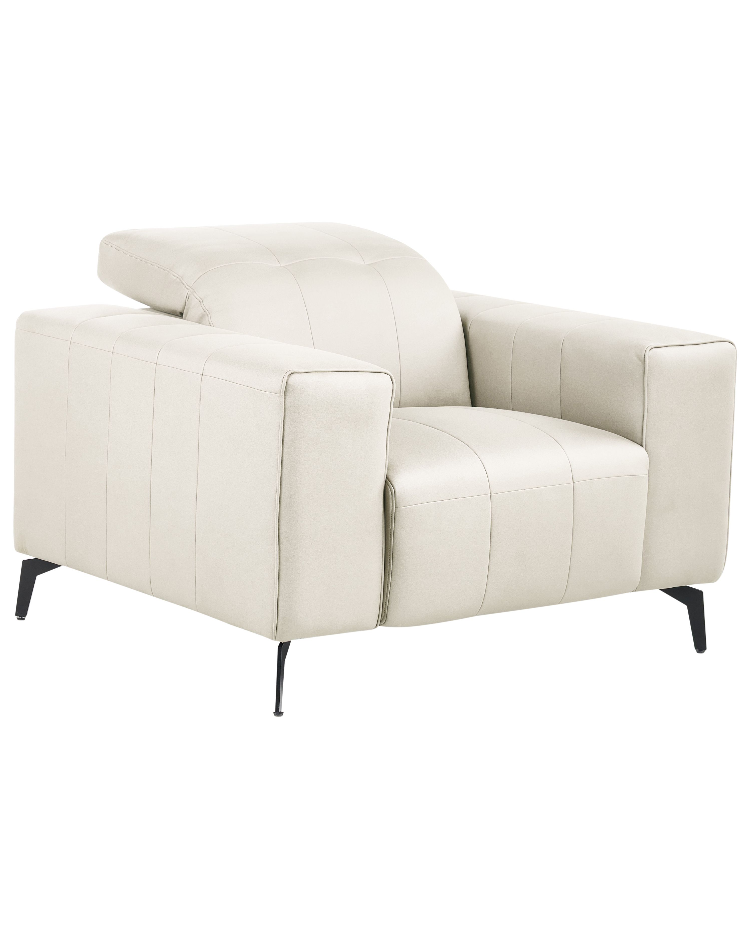 Armchair OMMEL Faux Leather Light Beige