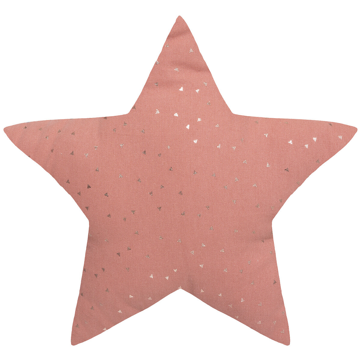Kids cushion "Berlingot" star Terracotta pink, 40x40 cm