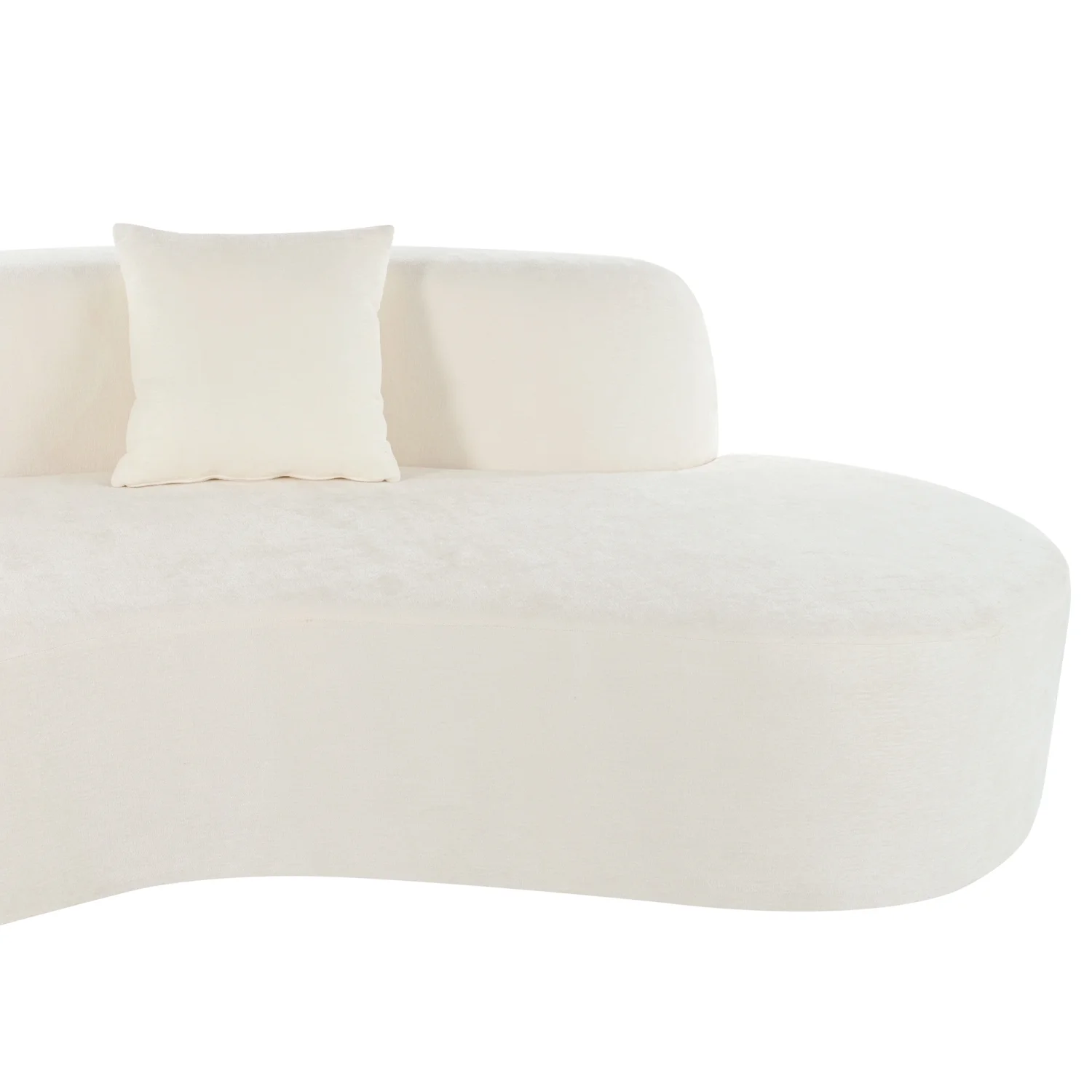 Harper & Bright Designs Modern Curved Floor Sofa Set, Modular Sectional Sponge Couch for Living Room, 2 PC Free Combination No Assembly Foam-Filled Sofa, Beige - Image 19