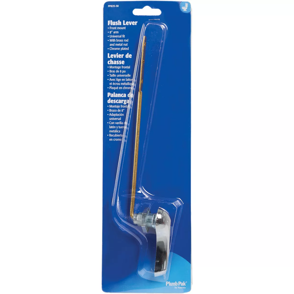 Plumb Pak Chrome Tank Lever with Metal Arm