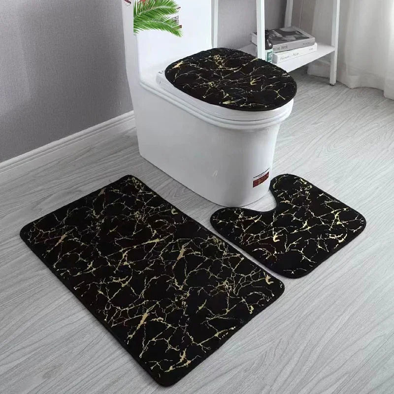 GoldEleganceMat | Anti-Slip Toiletmat Set