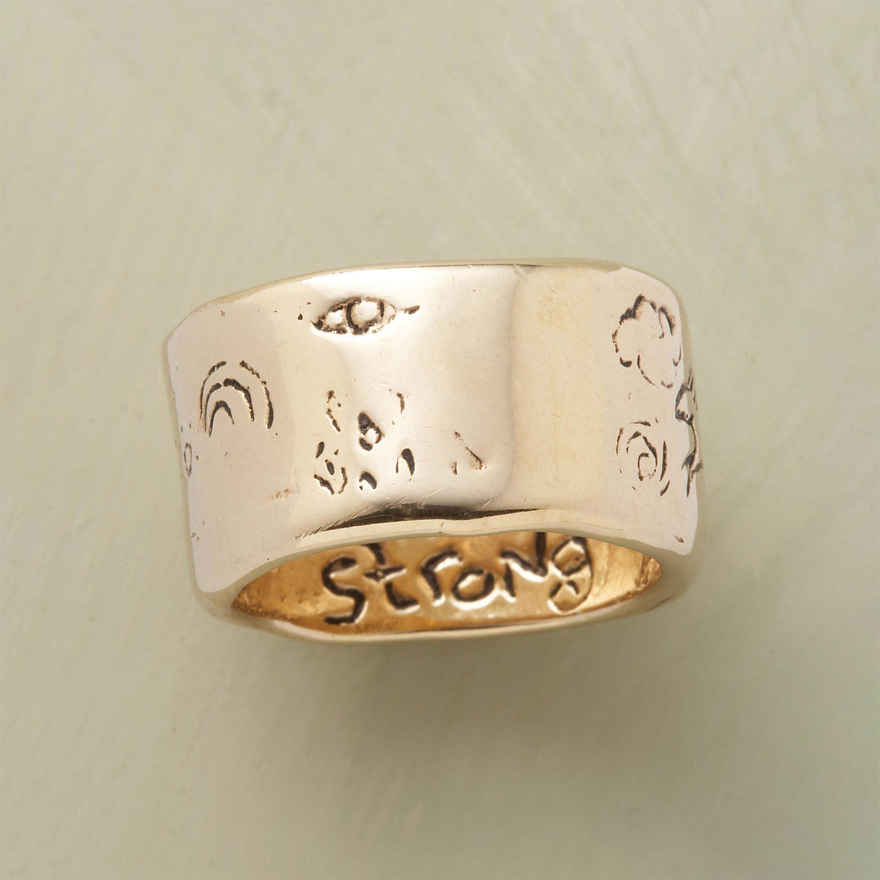 Yellow Gold Strength Ring - Sundance Clothing