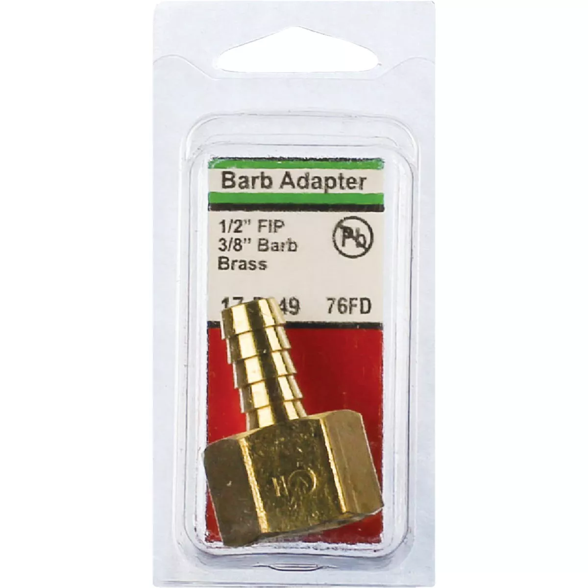 Lasco 1/2 In. FPT x 3/8 In. Brass Hose Barb Adapter