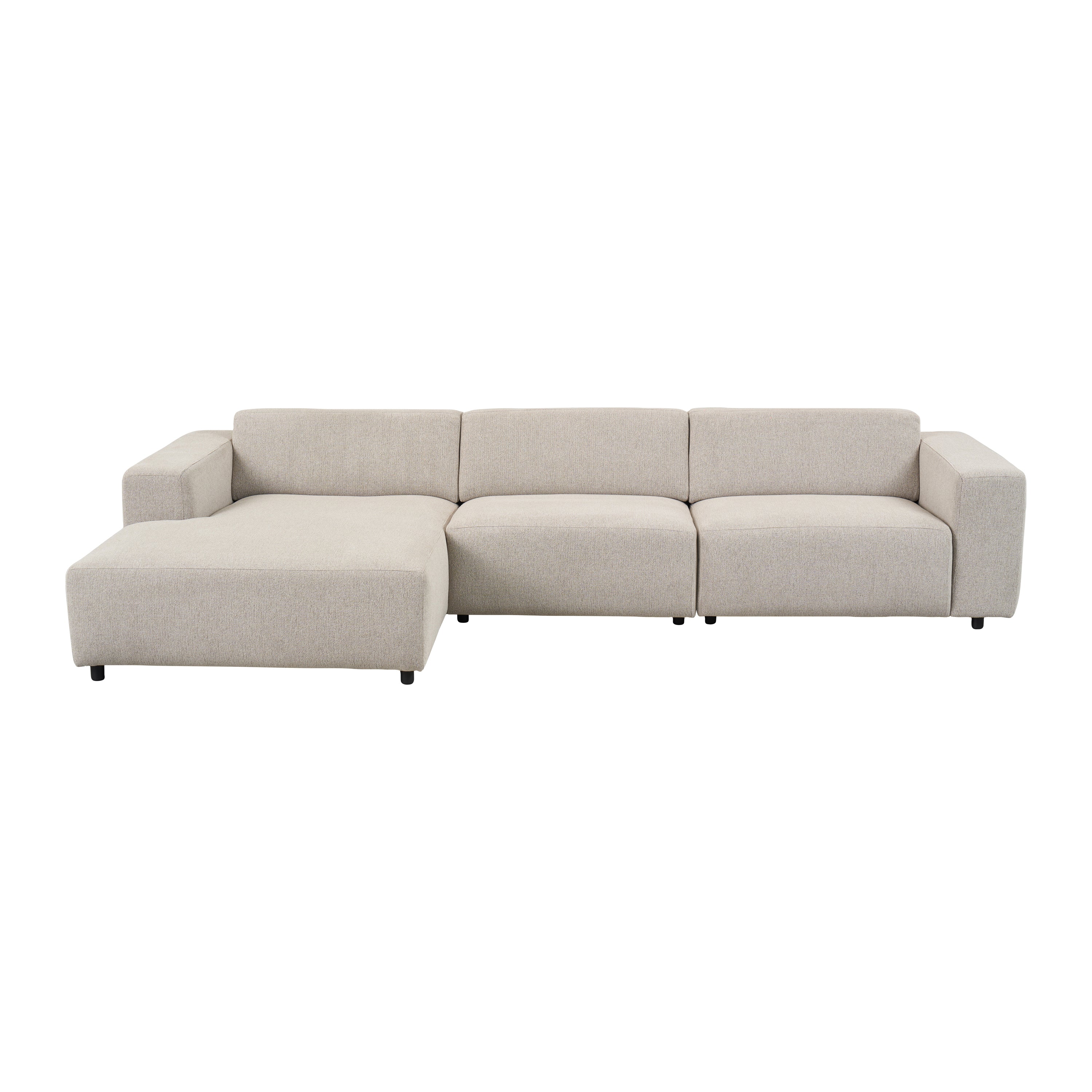 Blokker Nova Hoekbank met Chaise Longue Links - Naturel Melange