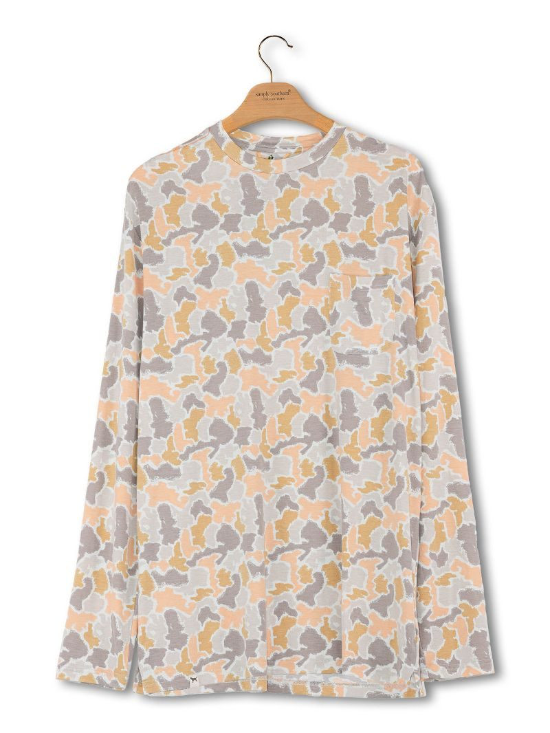 0126-MN-TEE-LS-CAMO-GRNCMO - Simply Southern Outlet