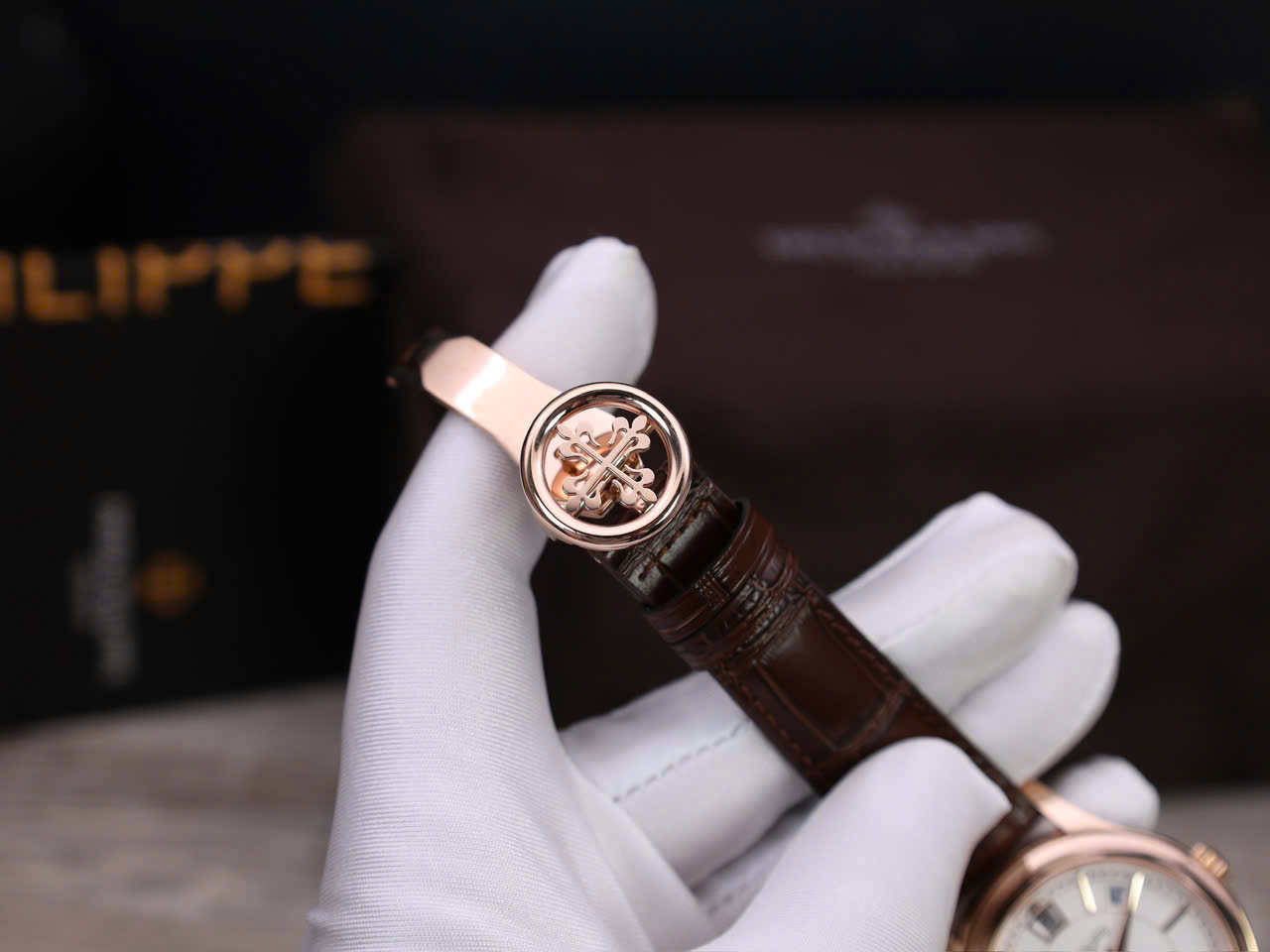 Patek Philippe 5205R 18K Rose Gold Wrapped Replica Watch 40mm - Top club